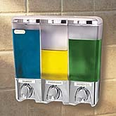 Clear Choice Chrome Three Button Dispenser - Product Image