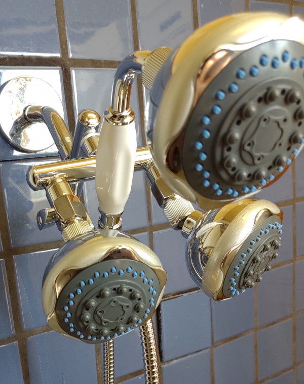 Triple Blue Shower with Handheld Option , Showers Plus Online Shop