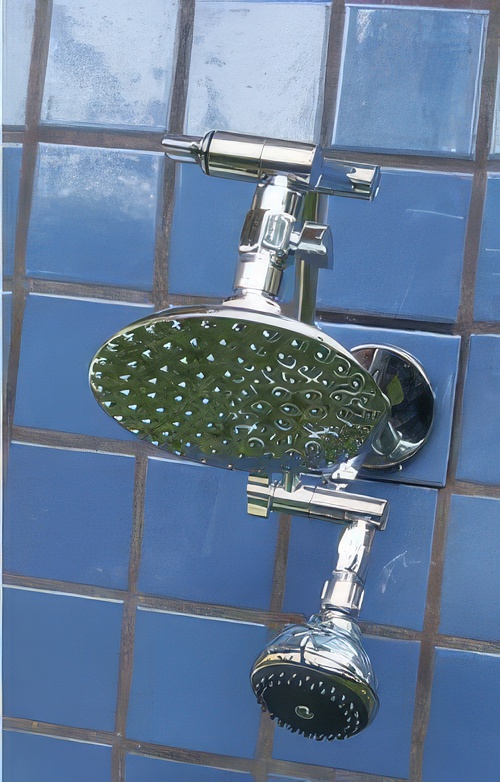 Double 5 1/4 Inch Rainshower and and Super 5 Grey
