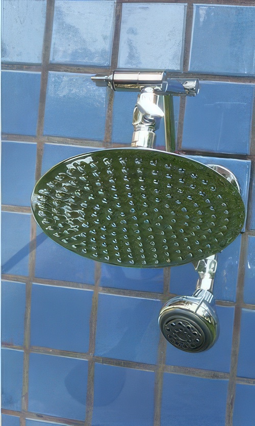 Double 8 Inch Rainshower and Super 5 Blue