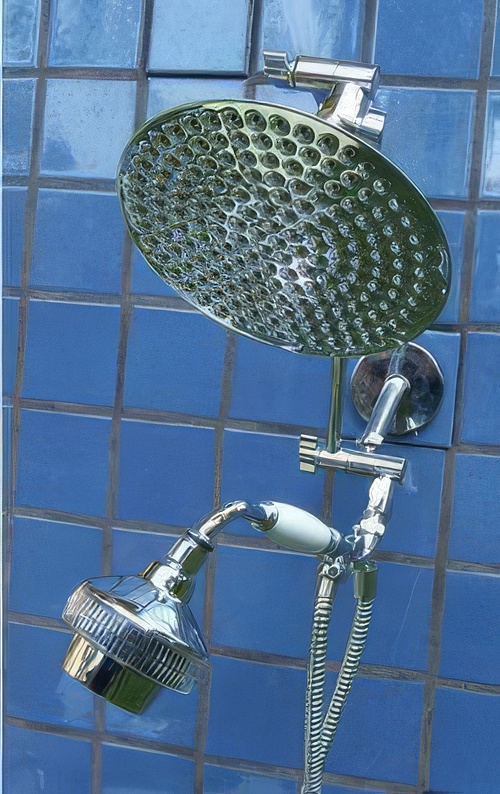 Double 8 Inch Rainshower and Super 5 Handheld Double 8 Inch Rainshower and Super 5 Handheld