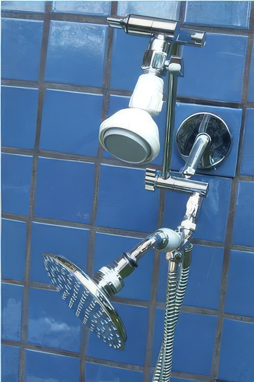 Double FSW and 5 1/4 Inch Rainshower Handheld