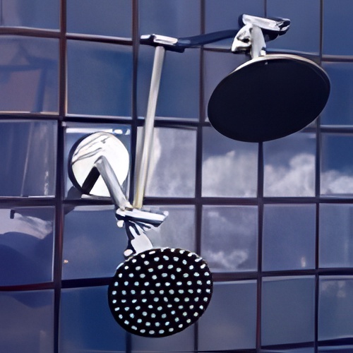 Double Shower Head with 5 1/4" Rainshower and 5 1/4" Rainshower
