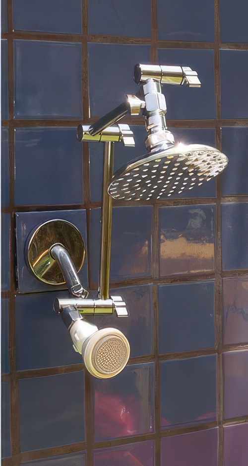 Double 5 1/4 Inch Rainshower and FSW