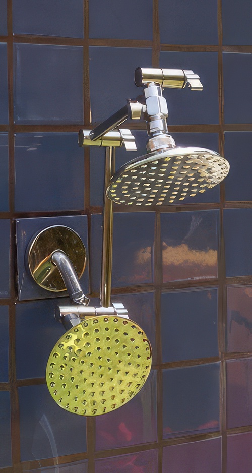 Double 5 1/4 Inch Rainshower and 8 Inch Rainshower Double 5 1/4 Inch Rainshower and 8 Inch Rainshower
