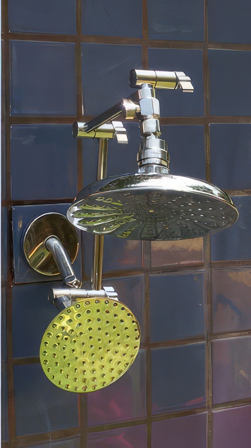 Double 8 Inch and 5 1/4 Inch Rainshower Double 8 Inch and 5 1/4 Inch Rainshower